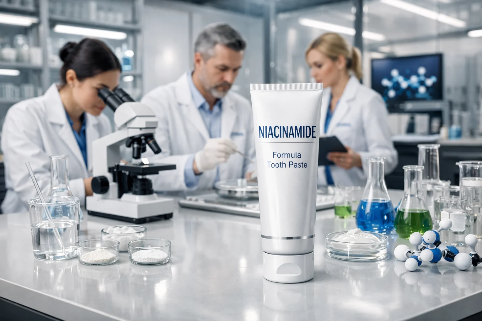 Research on Niacinamide Whitening Toothpaste in Lab-A Research on Niacinamide Whitening Toothpaste in Lab-A